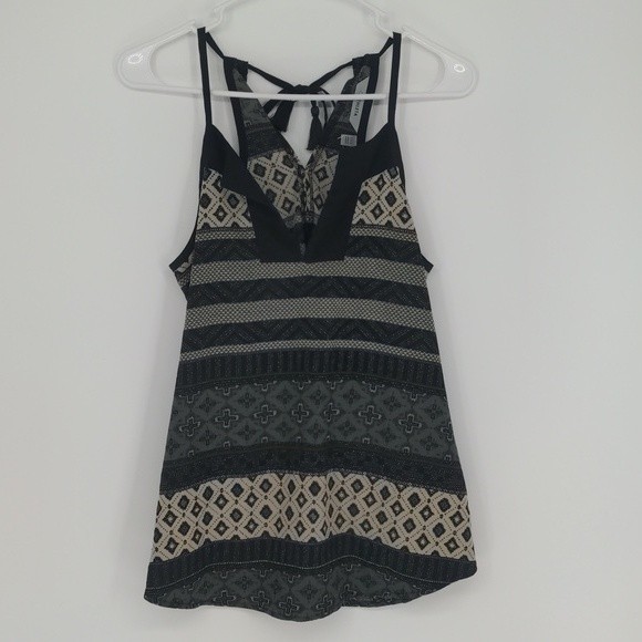 Athleta Women's‎ Tank Top Size Extra Extra Small Stripe Printed Dune Geometric - Picture 1 of 13